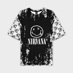 Футболка оверсайз мужская Nirvana teddy, цвет: 3D-принт