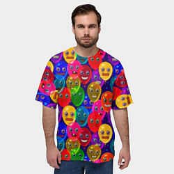 Футболка оверсайз мужская Шары монстры, цвет: 3D-принт — фото 2