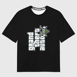 Футболка оверсайз мужская GTA5 logo game rockstar, цвет: 3D-принт