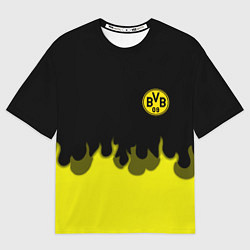 Футболка оверсайз мужская Borussia fire fc, цвет: 3D-принт