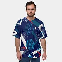 Футболка оверсайз мужская Абстрактный фон с пятнистым узором, цвет: 3D-принт — фото 2