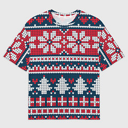 Футболка оверсайз мужская Русский орнамент, цвет: 3D-принт