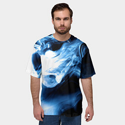 Футболка оверсайз мужская Дым смок вейпа текстура, цвет: 3D-принт — фото 2