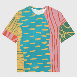 Мужская футболка оверсайз Абстрактный пейзаж