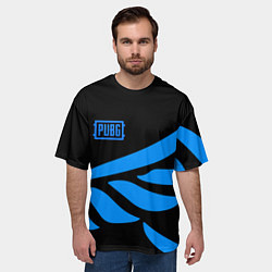 Футболка оверсайз мужская PUBG крылья, цвет: 3D-принт — фото 2