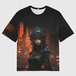 Футболка оверсайз мужская Кибернетическая хозяйка подземелья, цвет: 3D-принт