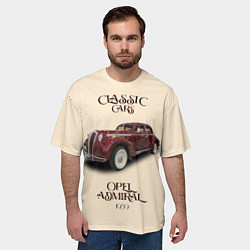 Футболка оверсайз мужская Классические автомобиль 1939 года Opel Admiral, цвет: 3D-принт — фото 2