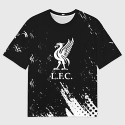 Футболка оверсайз мужская Liverpool краски фк, цвет: 3D-принт
