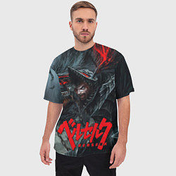 Футболка оверсайз мужская Berserk - Gats and wolf, цвет: 3D-принт — фото 2