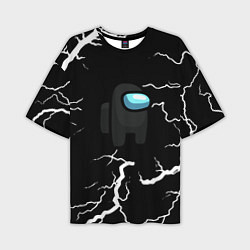 Футболка оверсайз мужская Among us storm black, цвет: 3D-принт