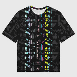 Мужская футболка оверсайз Marshmello black fortnite