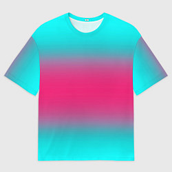 Футболка оверсайз мужская Градиент текстура неон, цвет: 3D-принт