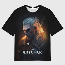 Футболка оверсайз мужская The Witcher and fire, цвет: 3D-принт