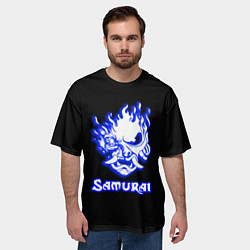 Футболка оверсайз мужская Samurai logo ghost, цвет: 3D-принт — фото 2