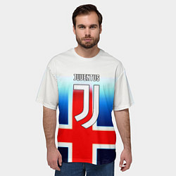 Футболка оверсайз мужская Ювентус анг, цвет: 3D-принт — фото 2