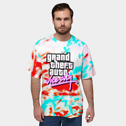 Футболка оверсайз мужская GTA vice city clors, цвет: 3D-принт — фото 2