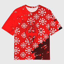 Футболка оверсайз мужская Elder Scrolls winter steel, цвет: 3D-принт