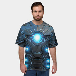 Футболка оверсайз мужская Лунный спасатель, цвет: 3D-принт — фото 2