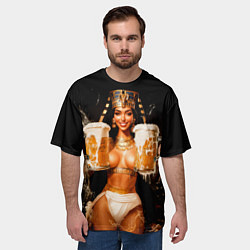 Футболка оверсайз мужская Египетское пиво - царское предложение, цвет: 3D-принт — фото 2