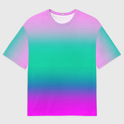 Футболка оверсайз мужская Градиент цветной, цвет: 3D-принт