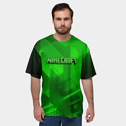 Футболка оверсайз мужская Minecraft кислотная геометрия, цвет: 3D-принт — фото 2
