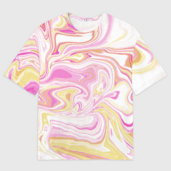 Футболка оверсайз мужская Абстракция мраморный фон, цвет: 3D-принт