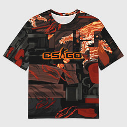 Футболка оверсайз мужская CSGO howl kase, цвет: 3D-принт