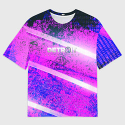 Футболка оверсайз мужская Detroit become human neon, цвет: 3D-принт