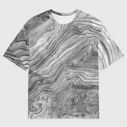 Футболка оверсайз мужская Текстура дерева - абстракция, цвет: 3D-принт
