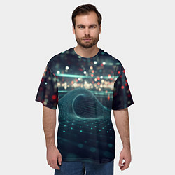Футболка оверсайз мужская Кибернетическое пространство, цвет: 3D-принт — фото 2