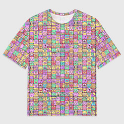 Футболка оверсайз мужская Человечки эмоциональные, цвет: 3D-принт