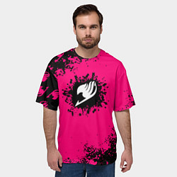 Футболка оверсайз мужская Хвост феи краски аниме, цвет: 3D-принт — фото 2