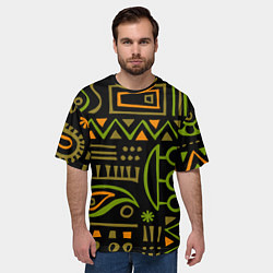 Футболка оверсайз мужская Abstract ethnic theme, цвет: 3D-принт — фото 2