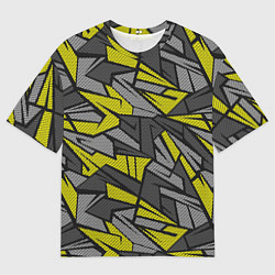 Футболка оверсайз мужская Абстрактный геометрический паттерн, цвет: 3D-принт