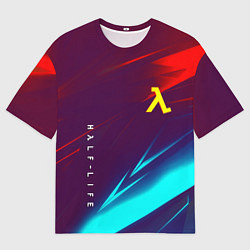 Футболка оверсайз мужская Half life stripes neon, цвет: 3D-принт