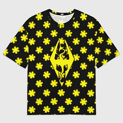 Футболка оверсайз мужская Skyrim winter game, цвет: 3D-принт