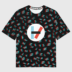Футболка оверсайз мужская Twenty one pilots glitch, цвет: 3D-принт