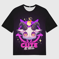 Футболка оверсайз мужская Cute as hell, цвет: 3D-принт
