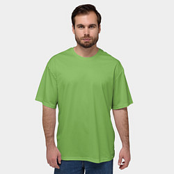 Футболка оверсайз мужская Эмоция брезгливости - зелёный, цвет: 3D-принт — фото 2