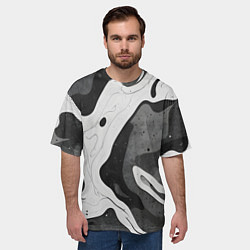 Футболка оверсайз мужская Камуфляж темный, цвет: 3D-принт — фото 2