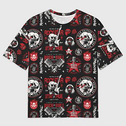 Футболка оверсайз мужская High voltage rock and roll forever, цвет: 3D-принт