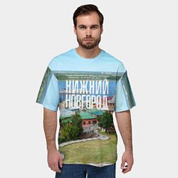 Футболка оверсайз мужская Нижний Новгород кремль, цвет: 3D-принт — фото 2