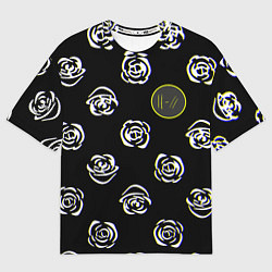 Футболка оверсайз мужская Twenty one pilots rose, цвет: 3D-принт