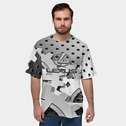 Футболка оверсайз мужская Lexus carbon steel, цвет: 3D-принт — фото 2