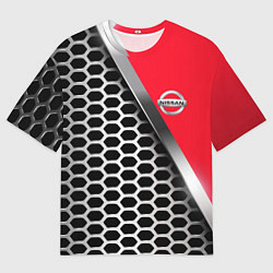 Футболка оверсайз мужская Nissan metalic auto, цвет: 3D-принт
