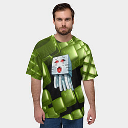 Футболка оверсайз мужская Minecraft ghost, цвет: 3D-принт — фото 2