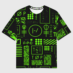 Футболка оверсайз мужская Twenty one pilots neon, цвет: 3D-принт