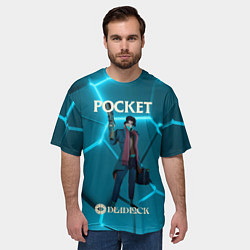 Футболка оверсайз мужская Pocket Deadlock, цвет: 3D-принт — фото 2