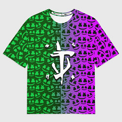 Футболка оверсайз мужская Doom x Marshmello, цвет: 3D-принт