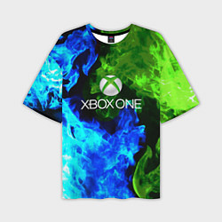 Футболка оверсайз мужская Xbox битва огня, цвет: 3D-принт
